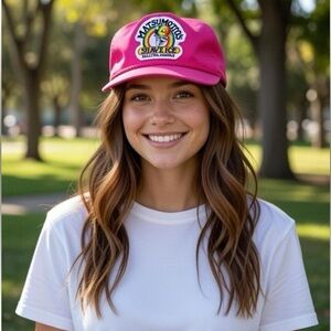 Matsumoto's Shave Ice Hawaii Pink Adjustable Trucker Hat